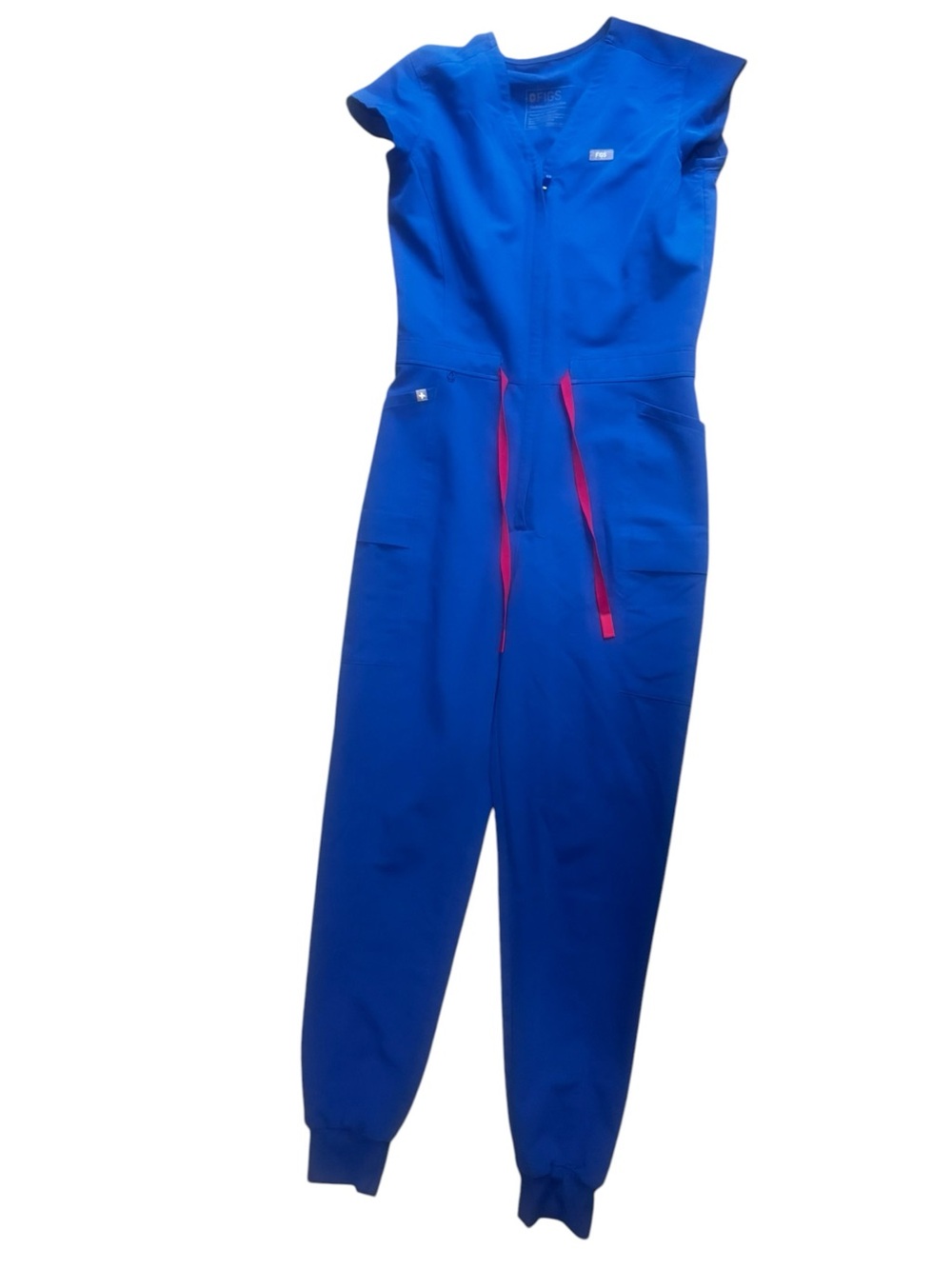 💙 FIGS Caterina Scrub Jumpsuit XS Winning Blue One-Piece Scrubs Good Condition 💙
